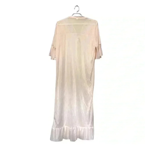 Gorgeous vintage sheer dressing gown, Source Unknown  w 3/4 bell sleeves - Picture 3 of 9